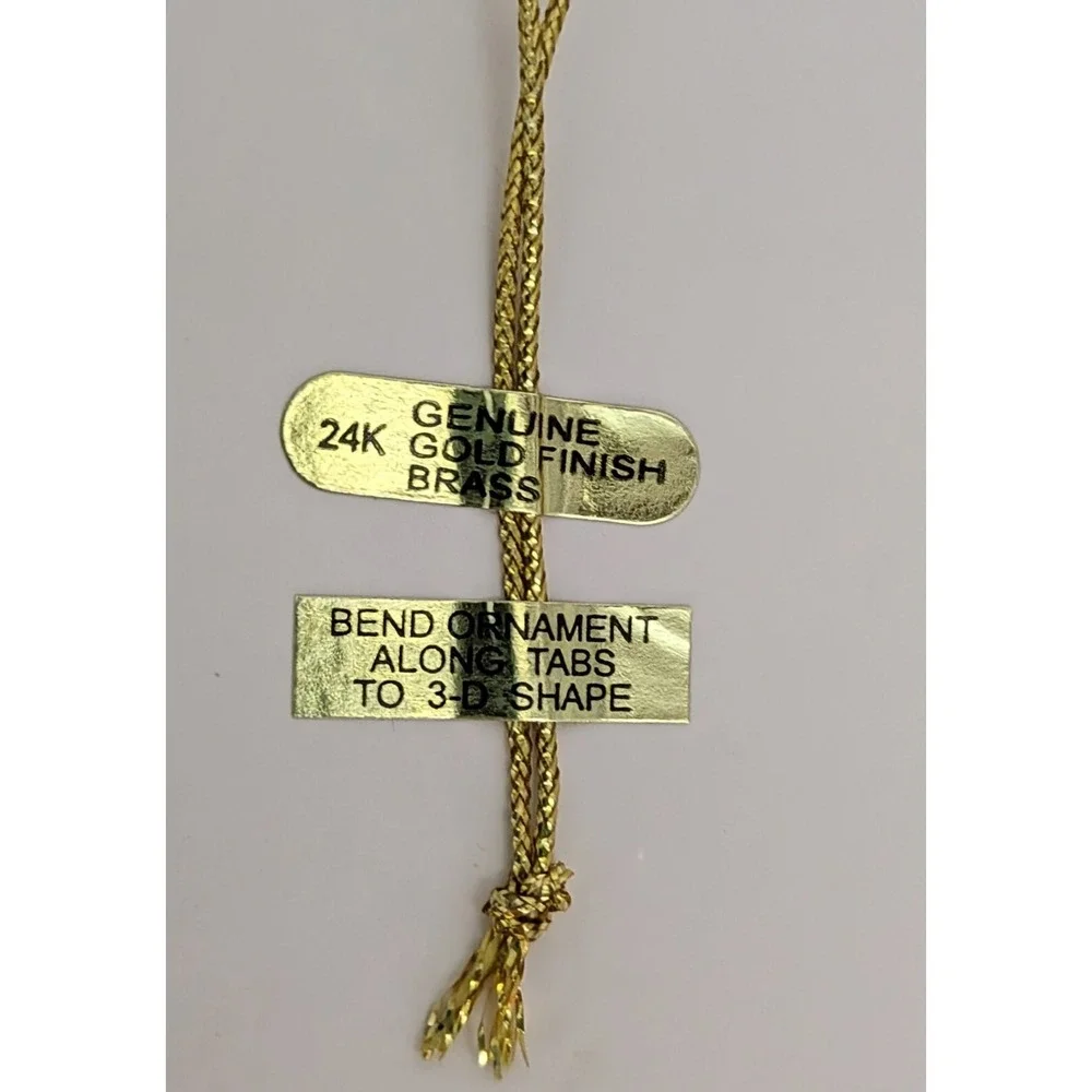God Bless America Ornament Eagle American Flag Jackson‎ Pacific 24K Gold Brass